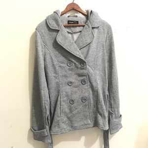 NEW Lightweight pea coat hoodie jacket